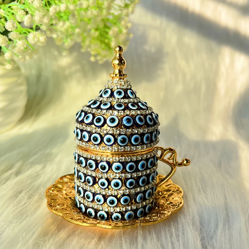 

High-value Turkey imported golden tulip coffee cups with exquisite court style and exquisite tea cups.