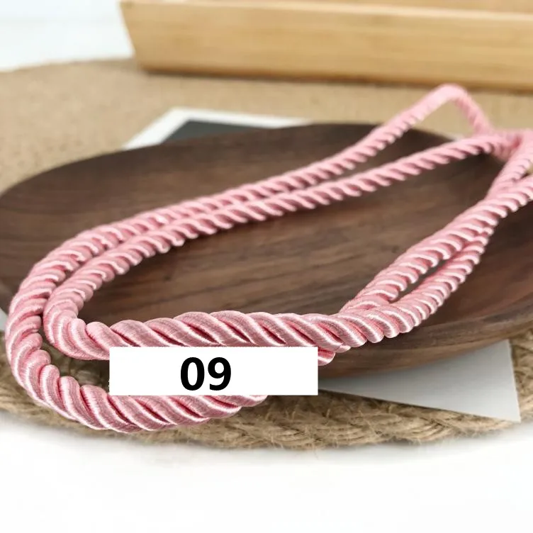5m 3mm Three-Strand Colorful Polypropylene Rope for Rustic Home Decor & DIY Projects