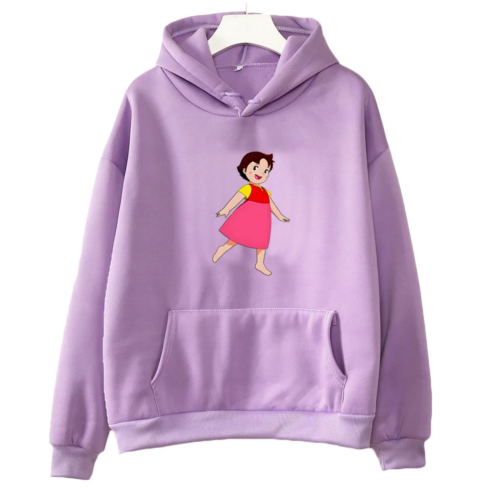 

Heidi,a Girl of The Alps Print Hooded Sweatshirts Cute Anime Hoodies Autumn Winter Female Fleece Clothing Loose Casual Pullovers