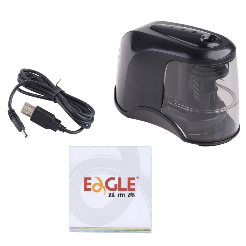 Eagle Creative Electric Auto Pencil Sharpener Student School Stationery  Automatic Pencils Sharpener Battery/USB Charge Powered - AliExpress