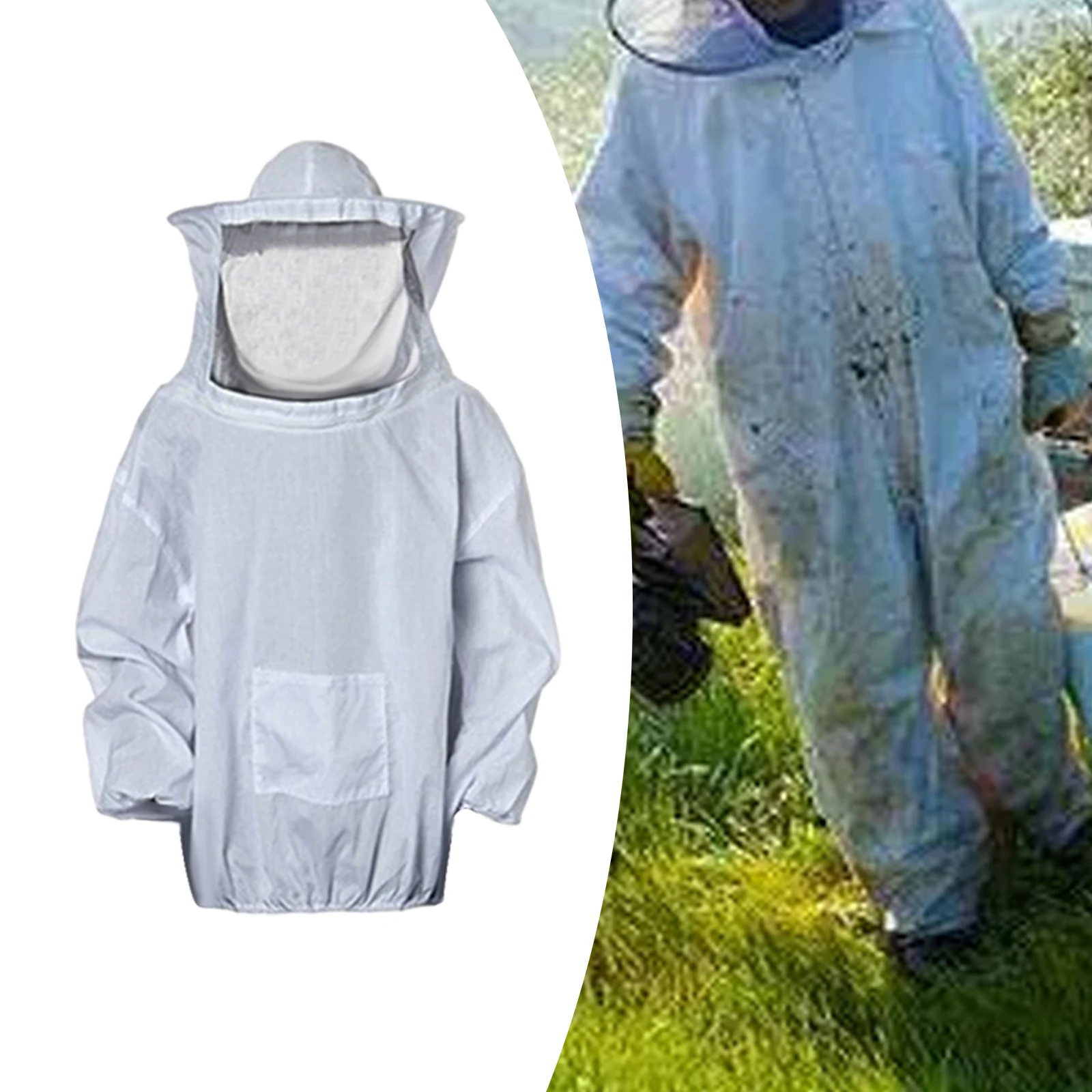 Professional Bee Suit Beekeeping Jacket Beekeeper Suit with Pocket Beekeeper Equipment for Men Women with Hat