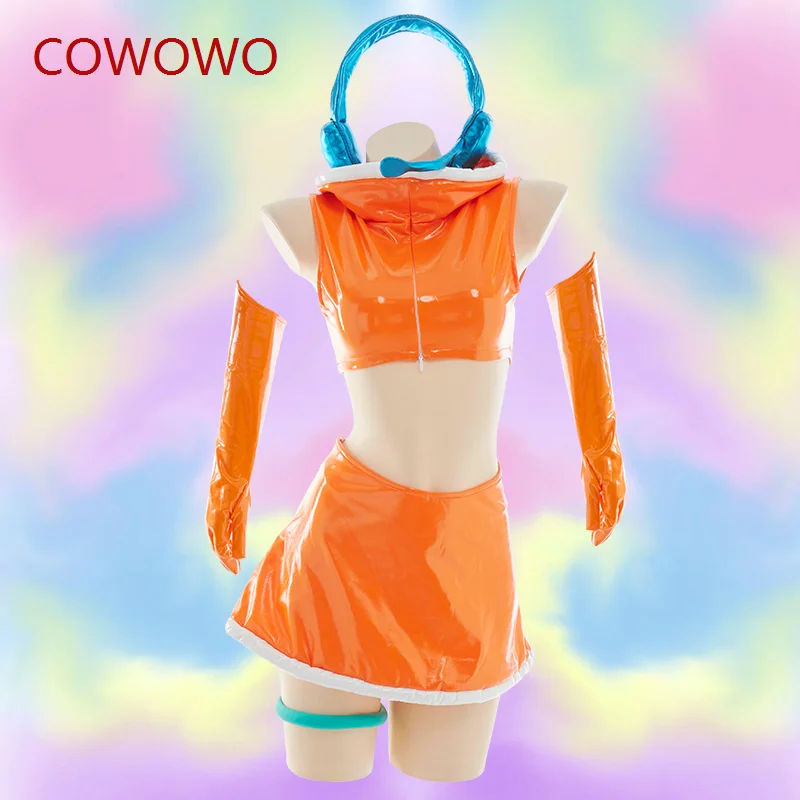 

Anime Ulala Cosplay Costume Crop Top and Skirt Ulala Headphone Halloween Uniform Women Sexy Carnival Party Suits Cos Clothing