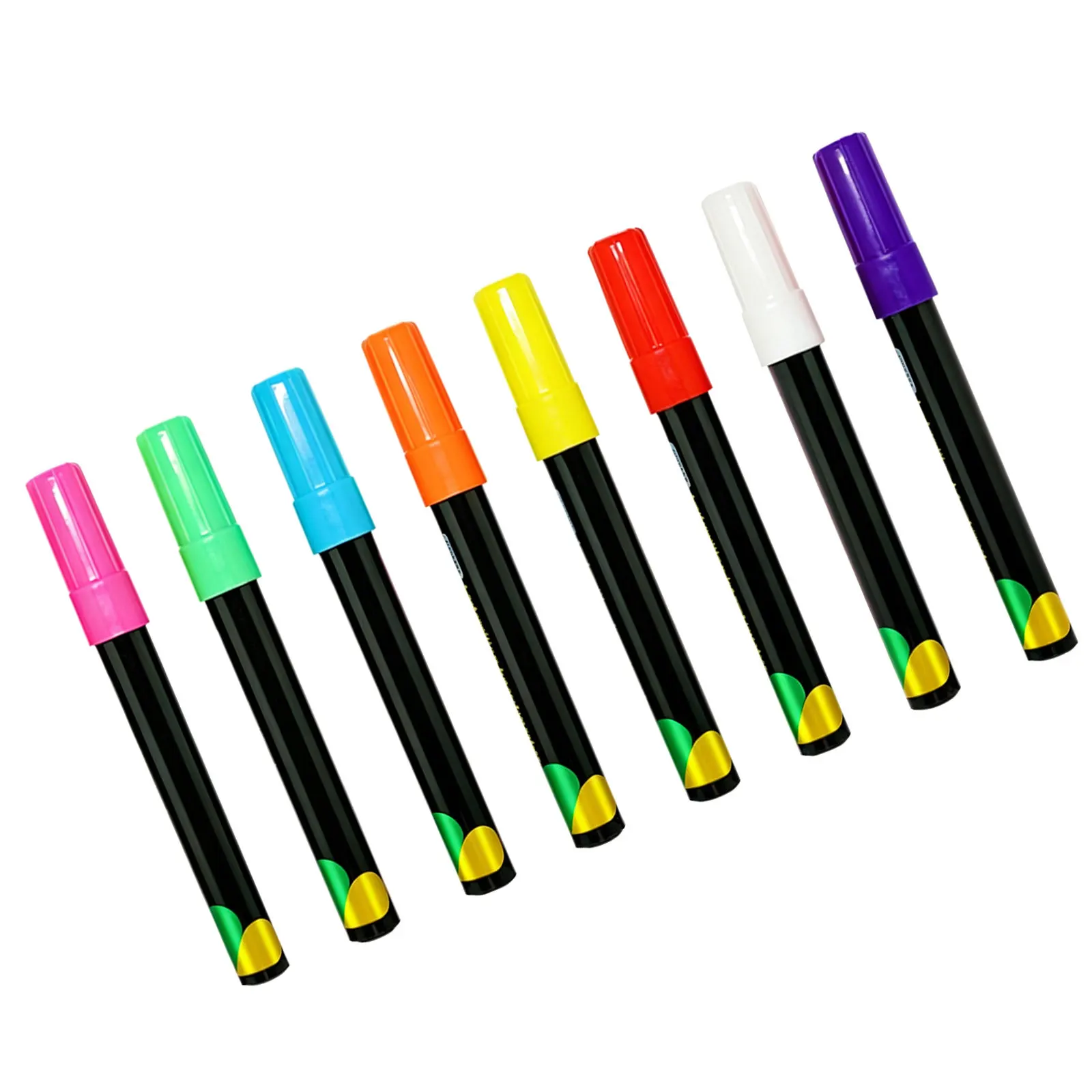 8Pcs 형광 마커 펜 화이트 보드 칠판 플라스틱 유리 학생 문구 용 고급 밝은 색상 부드러운 쓰기