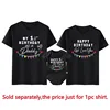 My 1st Birthday As a Daddy Family Matching Shirts Cotton Dad Mom Tshirts Baby Rompers Funny Daddy's Birthday Party Gifts Outfits 2