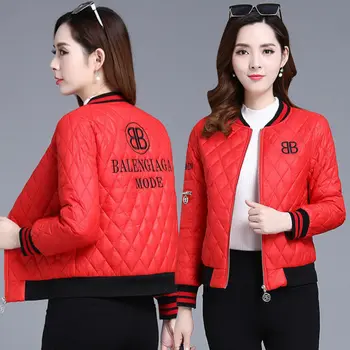 여성용 스몰 코튼 코트, 짧은 스탠드 칼라, 2024 겨울, 뉴 마더 패션, 면 의류, 가을, 가벼운 면 재킷, 슬림 코트