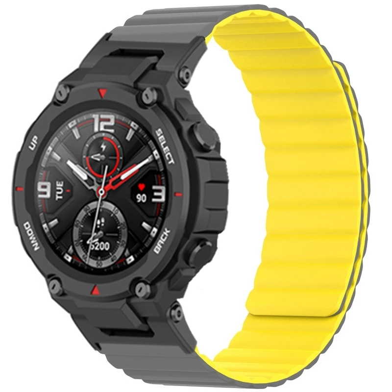 Huami Amazfit T-rex/T Rex 프로용 소프트 실리콘 마그네틱 스트랩, Amazfit Trex 2 교체 손목 스트랩 시계 밴드 팔찌