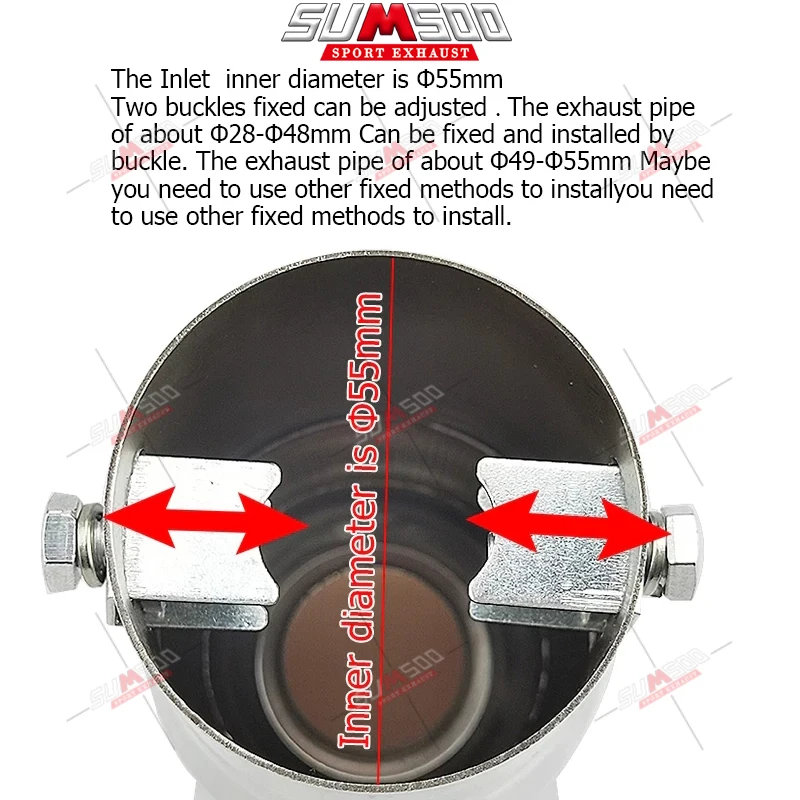 Car Tail Rear Chrome Round Exhaust Pipe Tail Muffler Tip Stainless Steel Car Rear Throat Liner Accessories Styling exhaust muffler tip