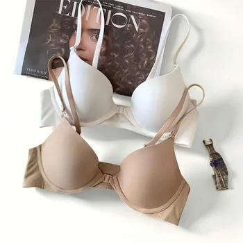 Front Closure Bras For Women Seamless Push-Up Bra Fixed Cups Non-wire Underwear Female Sexy Lingerie Small Cup Intimates S-XL 1
