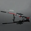 Large Size PUBG Toy Guns AWM Weapon Keychain Metal M249 Model Assemble Alloy Light Key Chain Car Pendant Gifts Toy for Kid 3