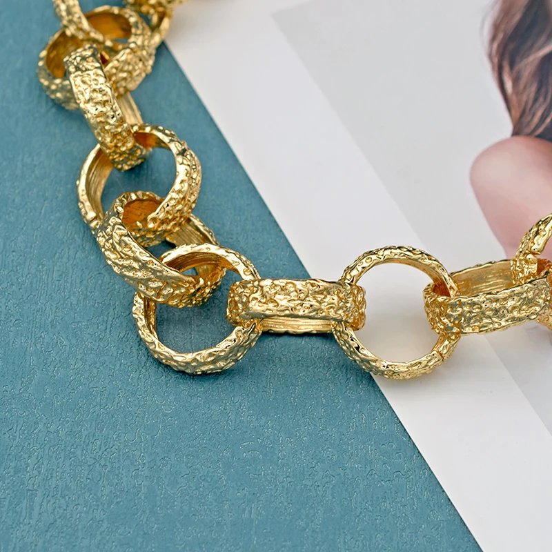Fashion Circle Choker Necklace for Women Accessories 2023 New Trendy Gold Color Big Small Round Necklaces Jewelry Party Gift