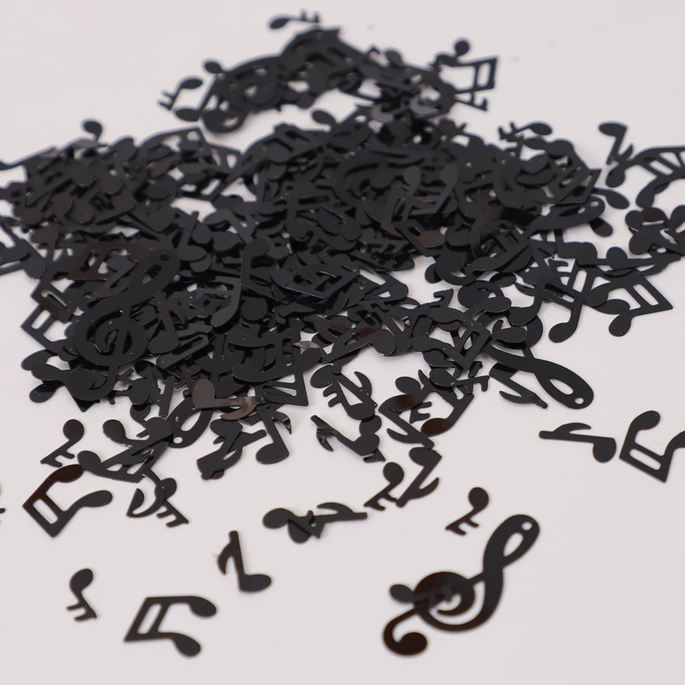 15G Black Musical Notes Confetti Table Scatters Per Forniture Per Feste Di Compleanno Di Nozze Baby Shower Gender Reveal Decorations