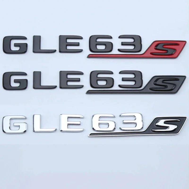 

3D ABS Car Rear Trunk Letters Badge Sticker For Mercedes GLE63 AMG W166 W167 GLE63S V8 Biturbo 4matic Emblem Logo Accessories