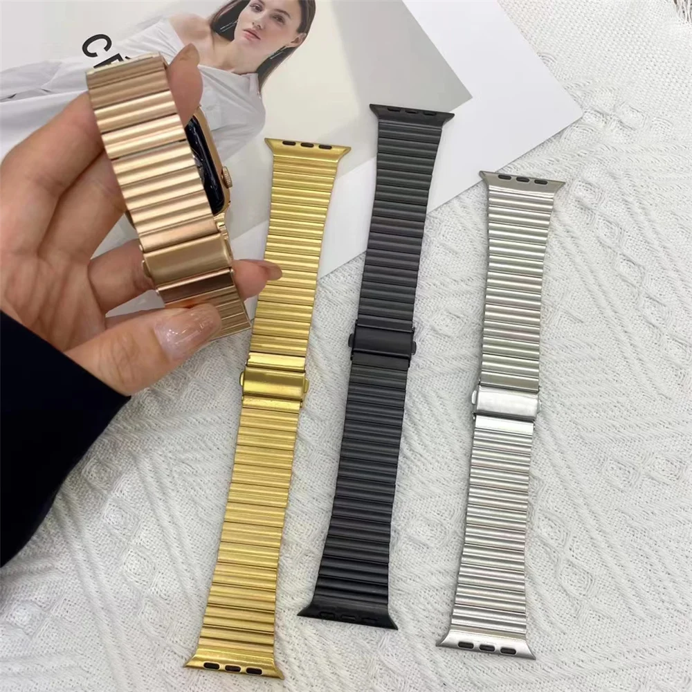 

Ремешок для Apple Watch, металлический, нержавеющая сталь, для iWatch Ultra, SE 8, 7, 6, 5, 4, 3, 2, 1