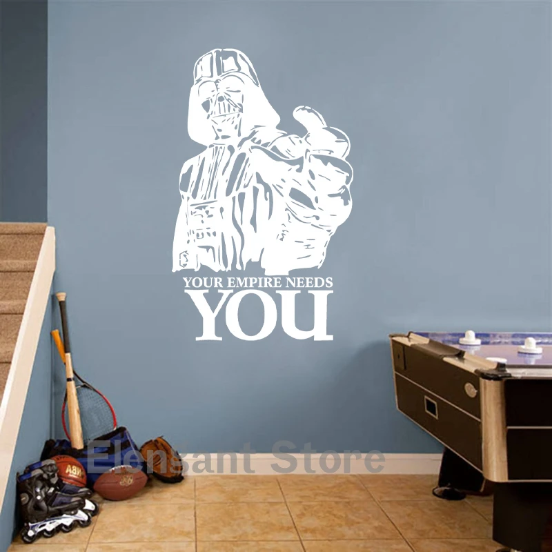 Darth Vader Wall Sticker - Star Wars Decor For Kids' Rooms, Self-Adhesive Vinyl, Multi-Color Design
