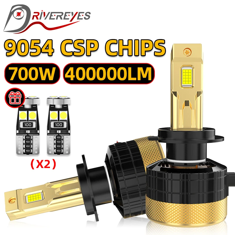 

700W 400000LM H7 H4 H11 LED Headlight Canbus H1 H8 H9 9005 HB3 9006 HB4 9012 HIR2 H16 30PCS 9054 CSP Turbo Lamps 6000K Car Light