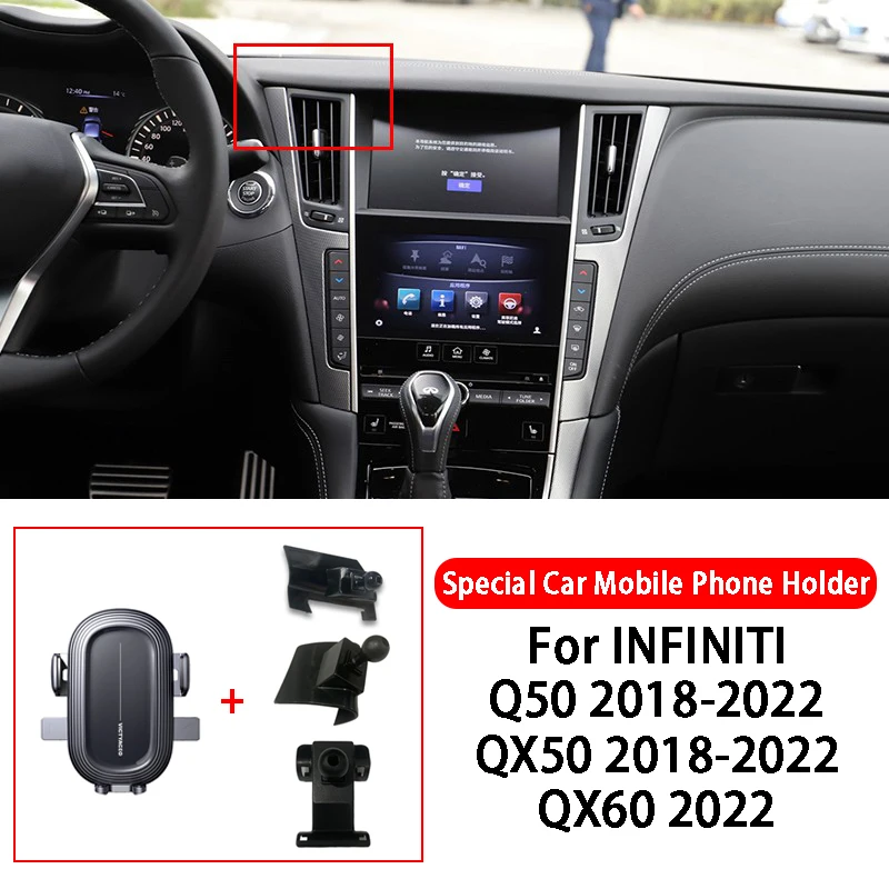 For INFINITI Q50 QX50 QX60 Car Mobile Phone Holder Special Air Vent