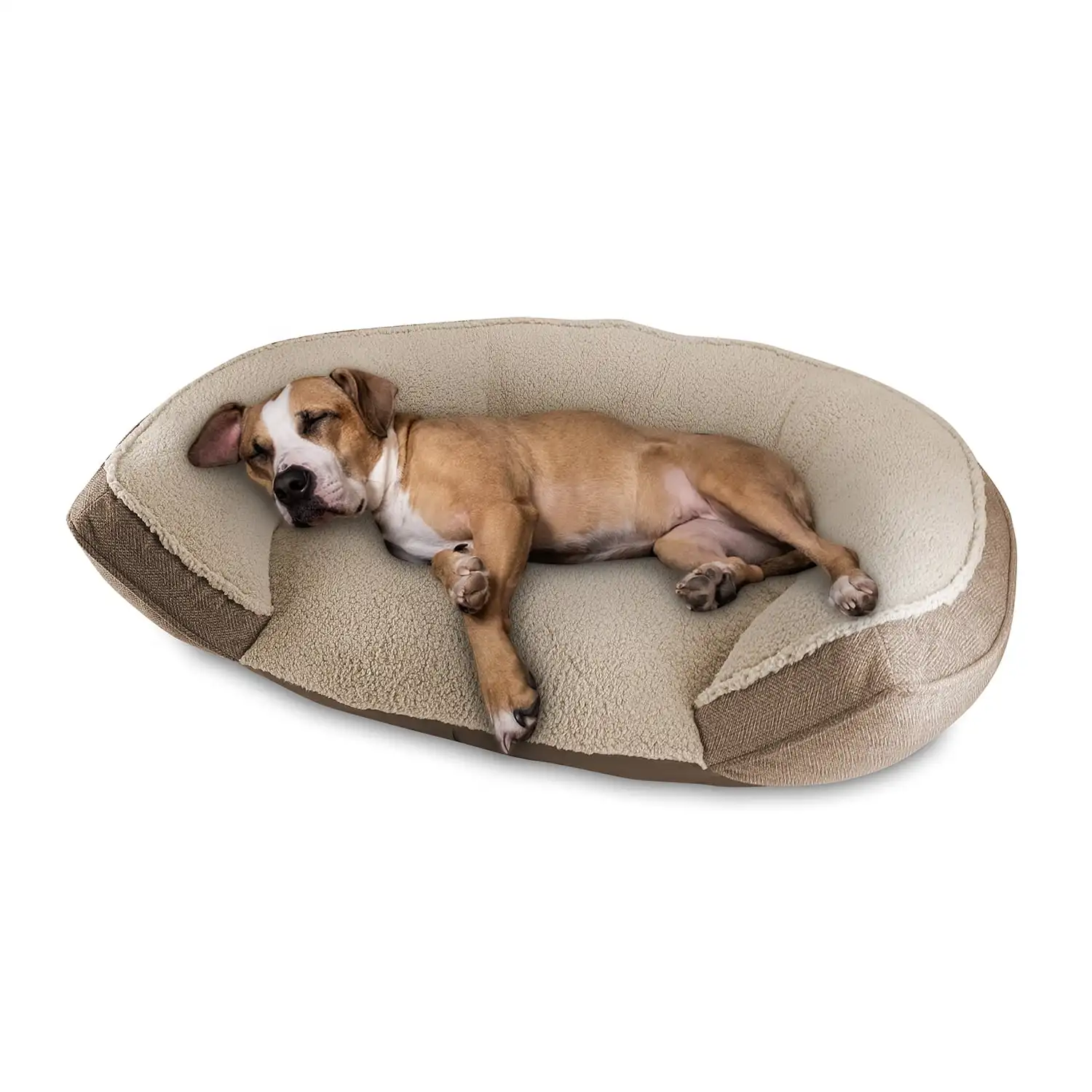 

Arlee Step In Oval Round Cuddler Pet Dog Bed - Memory Foam - Chew Resistant