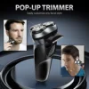 Sejoy 2 in 1 Electric Rotary Shavers 5W Razor Rechargeable Hair Trimmer Type-C 3D Floating Blade Washable Shaving Beard Machine 4