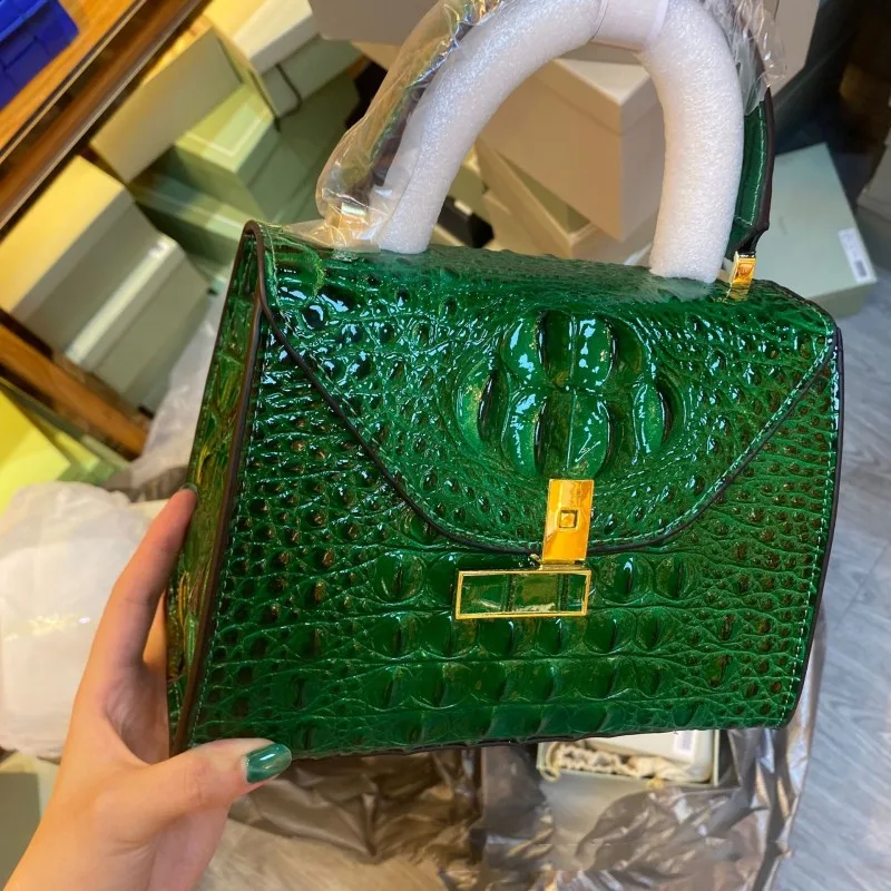 Borsa a mano da donna vintage con patta e risvolto, in pelle crosta, nuova borsa a tracolla di design da donna, a tracolla singola_voghion.com
