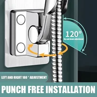 Shower Holder Adjustable Self-Adhesive Shower Head Stand Bracket Punch Free Wall Shower Head Holder Bathroom Accessories 3