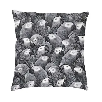 African Grey Parrot Pillow Cover - Nordic Soft Sofa Home Decor Cushion Case