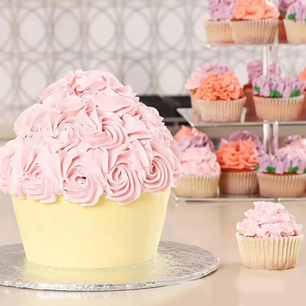 3er-Pack riesige große Cupcake-Kuchenform aus Silikon, antihaftbeschichtet, hitzebeständig, DIY-Cupcakes-Form für Kuchen, Muffins, Dekoration, Backwerkzeug – Detail 4