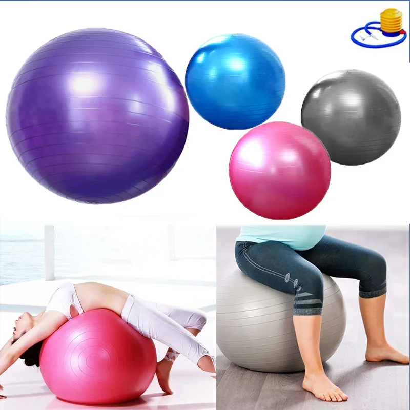 45/55/65/75cm Yoga Ball Fitness Reduce Fat Ball Thick Explosion-proof Pvc Non Slip Gym Home Training Workout Exercise
