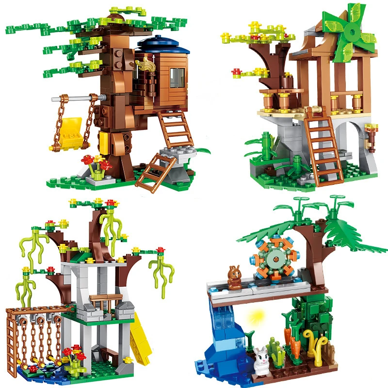 New 4in1 Islands Treehouse Windmill Forest Adventure Action Building ...