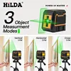 HILDA 2 Lines Laser Level Self-Leveling Horizontal And Vertical Cross Super Powerful Green Laser Beam Line 6