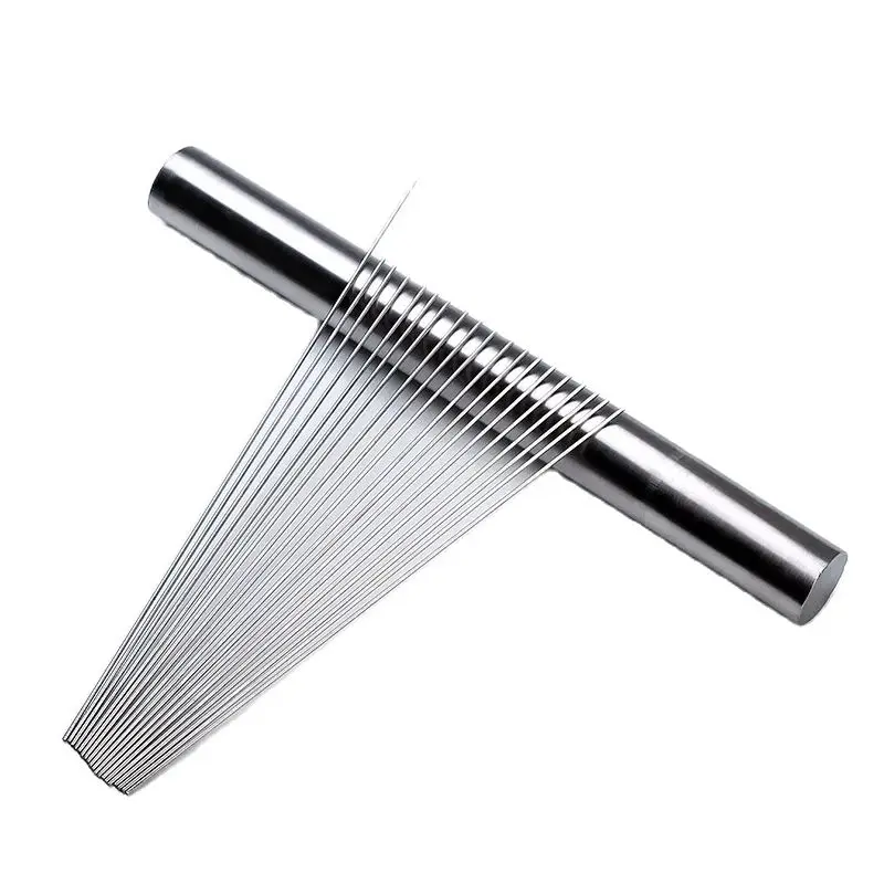 (50PCs) Stainless Steel Round Flat Barbecue Skewers BBQ Needle Grill BBQ Sticks with Tube