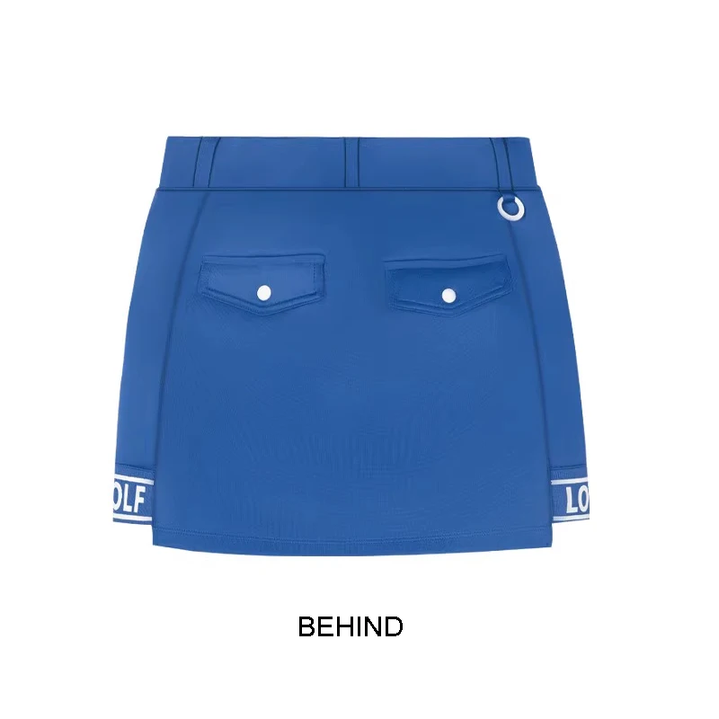 Love Golf Skirt Women's Autumn and Winter Stretch High Waist Anti-light Sports Tennis Short Skort Pants Female Stretch Culottes
