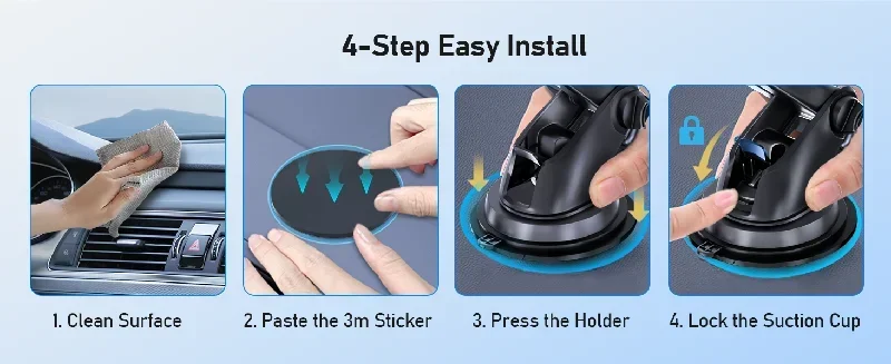 Adjustable suction-cup car phone holder supplier detail 13