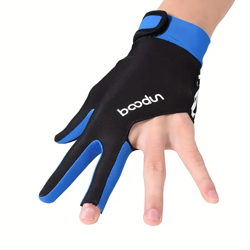 1 Pc Billiards Glove 3 Finger Pool Glove Elastic Billiards Breathable Match Glove for Men and Women Snooker Cue Sport Glove