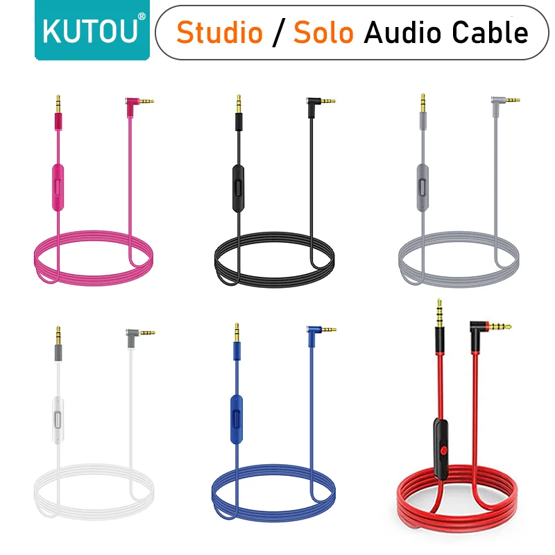 Cavo Maschio Kutou Da 3.5Mm Per Beat Pro Solo Studio Cuffie Detox Cavo Audio Microfono In Linea Di Alta Qualità Cavo Audio Da 3.5Mm