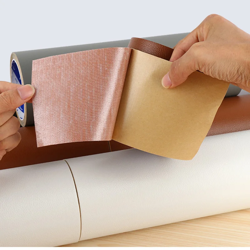 Leather Repair Tape Self-Adhesive Patch for Sofas Car Seats Handbags Furniture Drivers Seat 5cm X 5M Black Brown White Grey