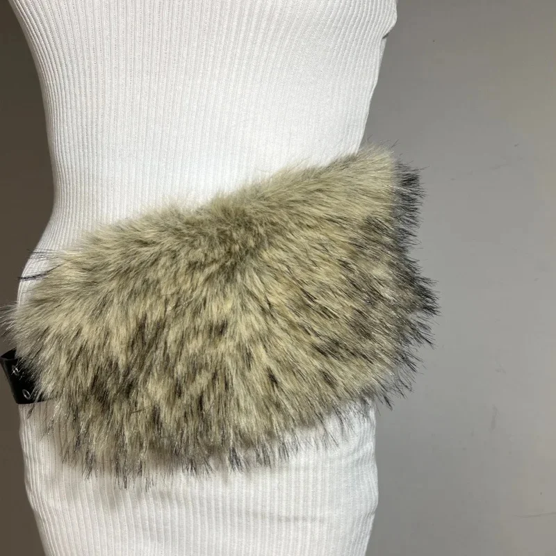 Air hole belt furry brown black tip