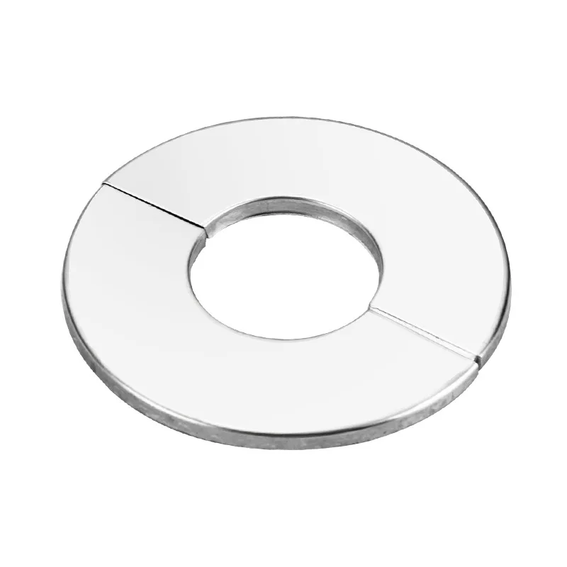 Faucet Decorative Cover Chrome Finish Faucet Decorative Cover Stainless Steel Water Pipe Wall Covers Self-Adhesive