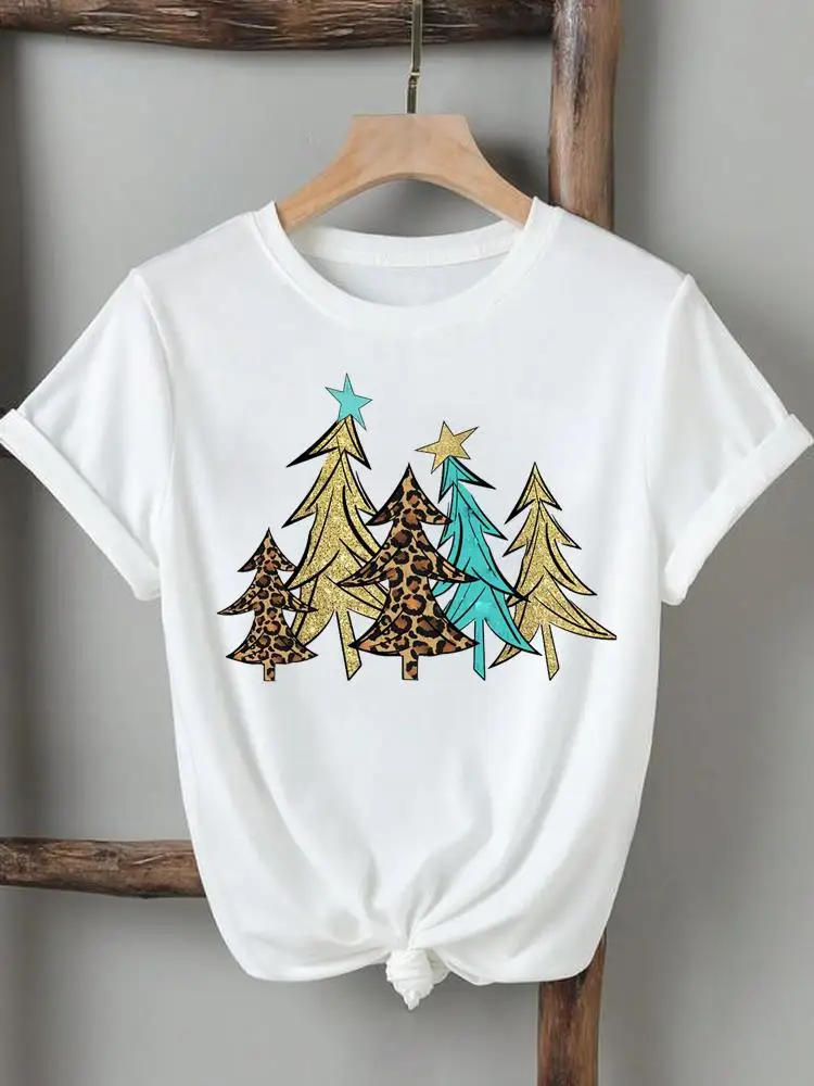 

Star Tree Lovely 90s Cute Tee Christmas Women Lady Printed New Year Clothing Short Sleeve T-Shirts Fashion Graphic T Top