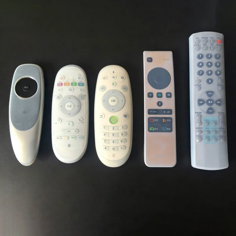 실리콘 TV 리모컨 보호 슬리브 먼지 방지 보관 가방 휴대용 실리콘 에어컨 컨트롤 박스