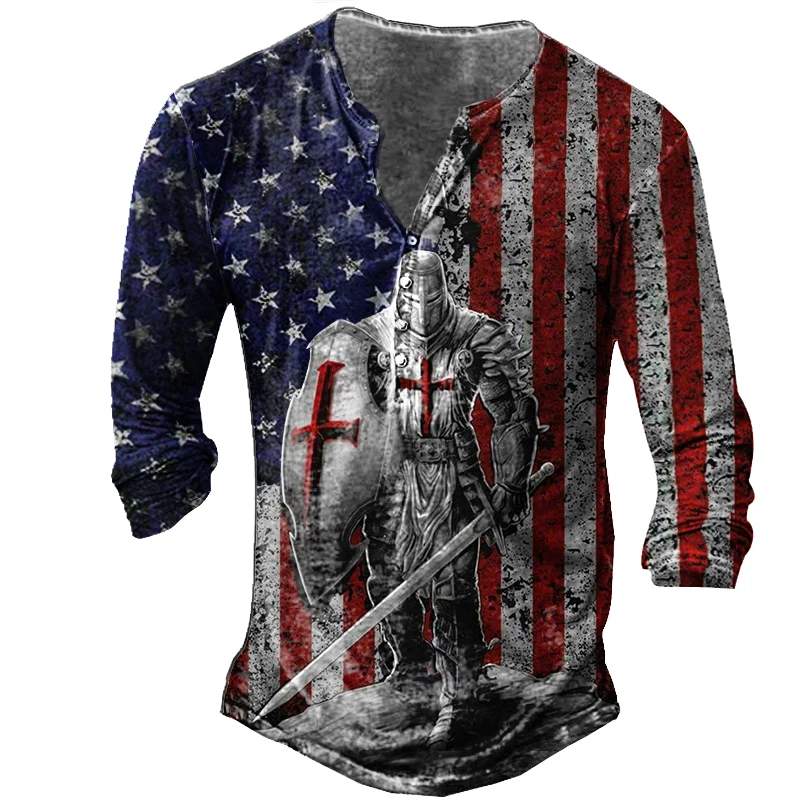 

Vintage T Shirt For Men Cotton Tee Graphic T Shirts Print Long Sleeve V Collar Tees Sport Casual T Shirt Oversized Man Clothin