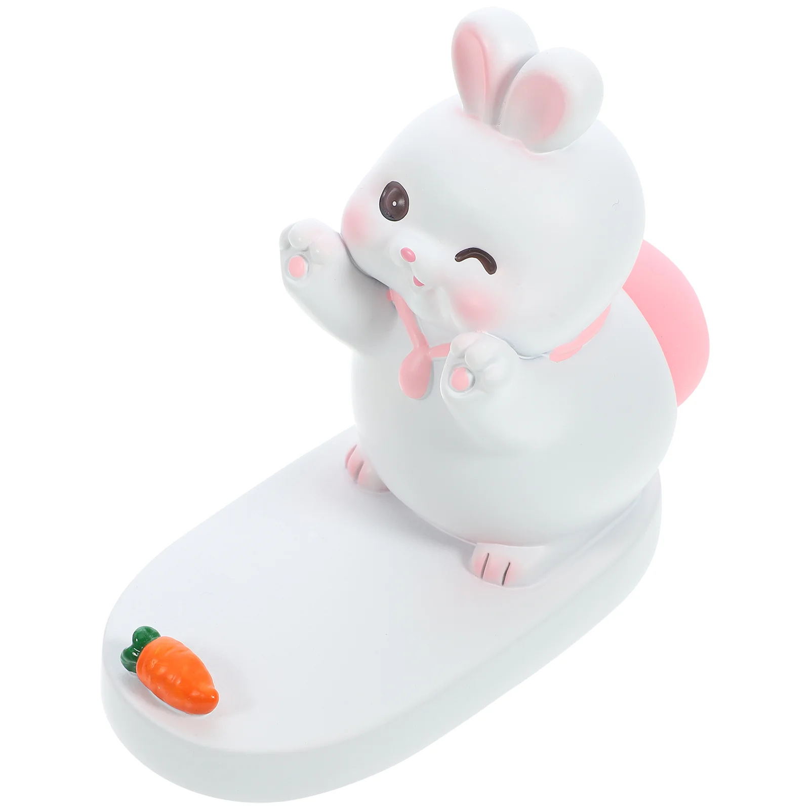 

Rabbit Cell Phone Stand Desktop Phone Rack Resin Animal Statue Phone Holder Stand