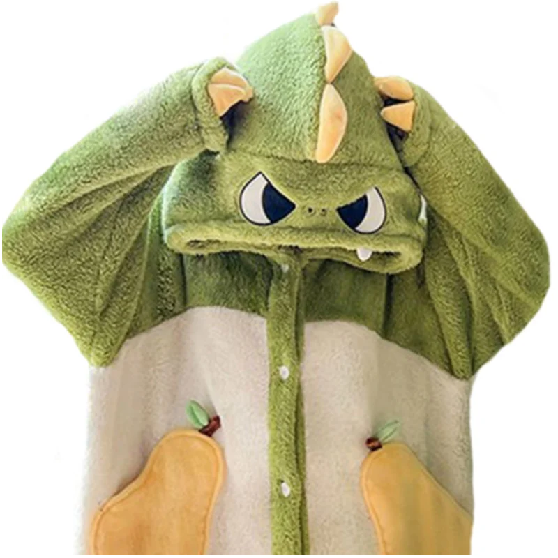 Long Robe Nightdress Thicken Fluffy Pajamas Adult Sleepwear Homewear Flannel Oversized Fancy Nightgown Women Halloween Costumes