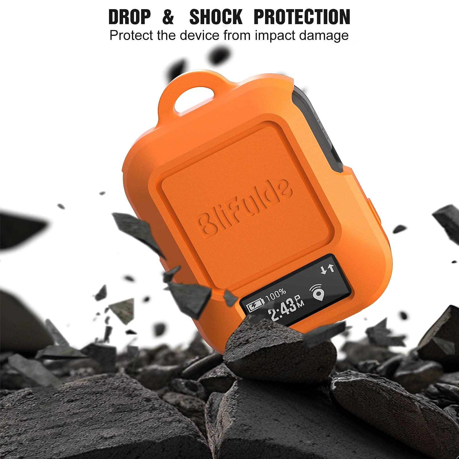 Durable Scratch-Resistant Silicone Protective Cover in Orange