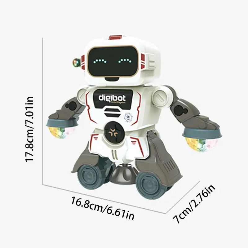 360 Spinning Music Dancing Robots With Colorful Lights For Kids, Toddlers Smart Interactive Electronic Toys_voghion.com