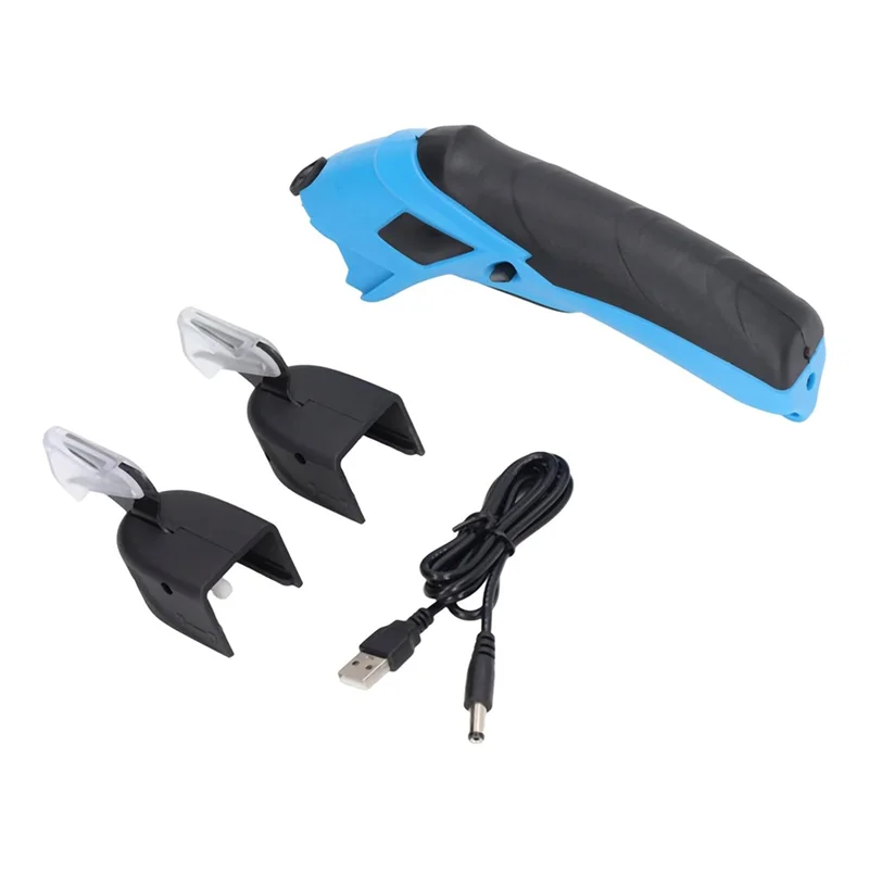 Y51A-헤비 듀티 무선 전기 가위, 직물 절단용 USB 재능력 커터 가위 도구(2개의 블레이드 가위 포함)
