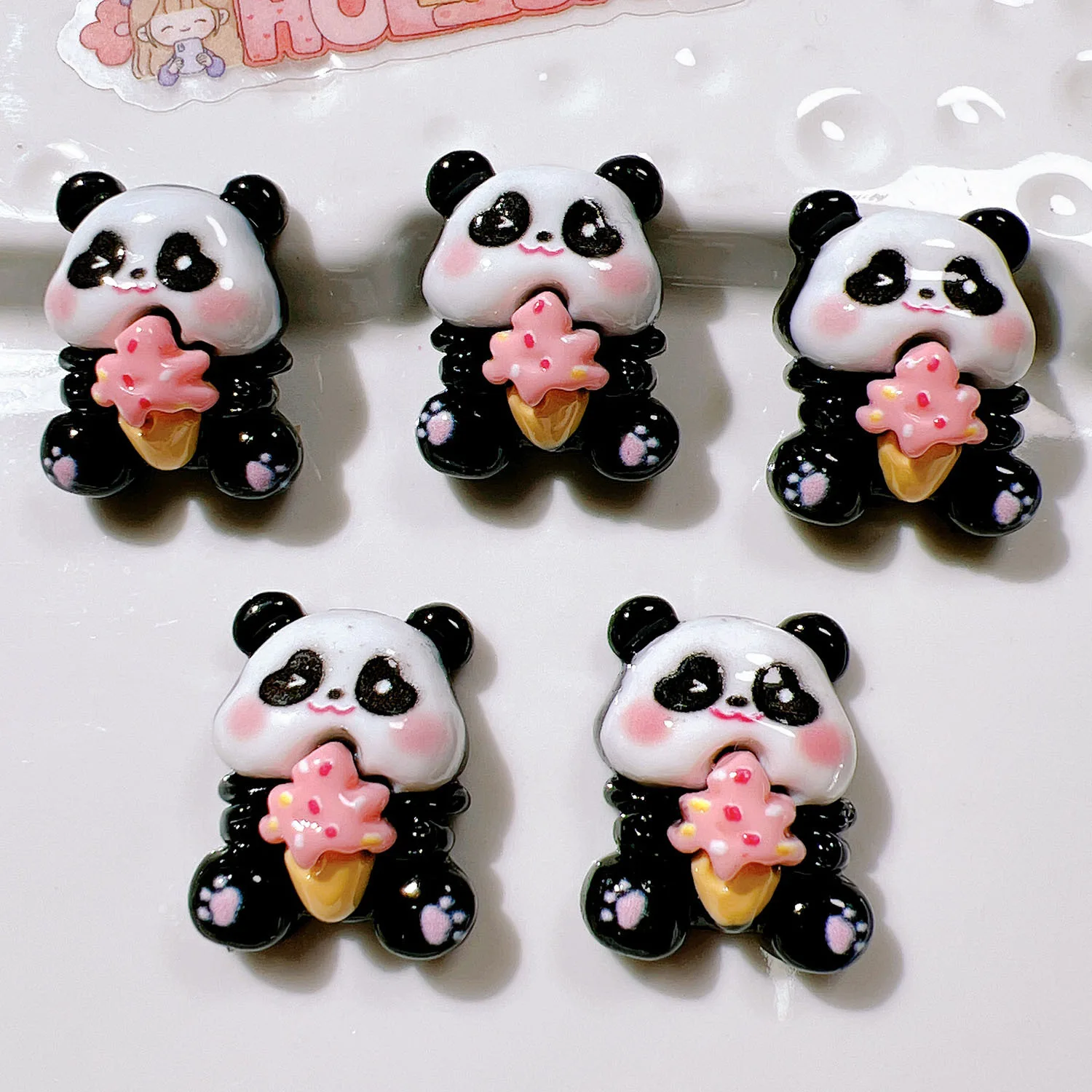 10Pcs Cute Resin Cartoon Panda, cat ice cream, bouquet Animal Flat back  Scrapbooking DIY Jewelry Craft Decoration Accessories - AliExpress, image size:1500x1500