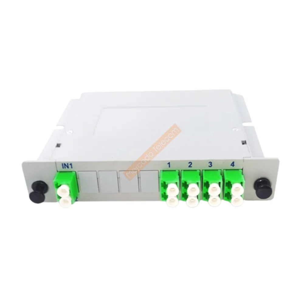 LC APC PLC 2x8 광섬유 분배기 박스 카세트 카드 삽입형 PLC 분배기 FTTH 광섬유 커플러 분배기