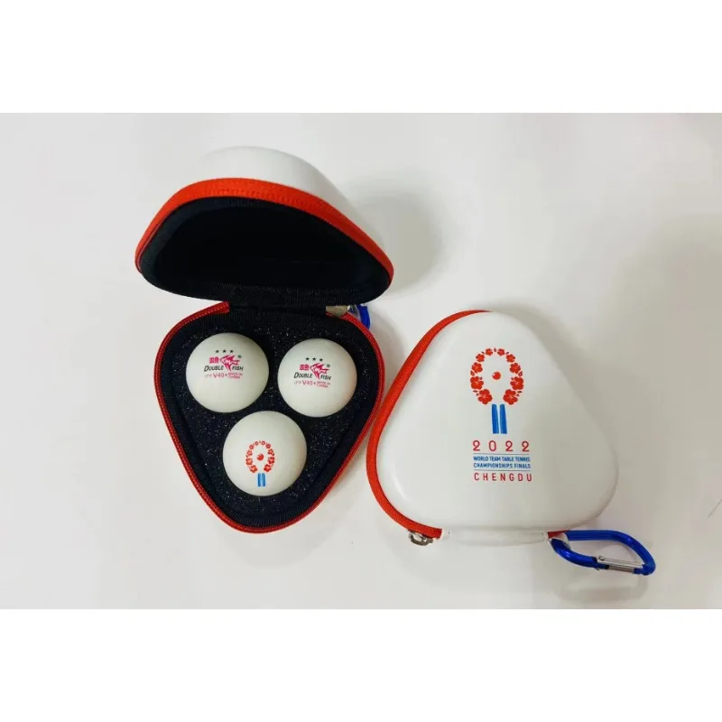Table Tennis Balls CHENGDU World Championships Double Fish 3-Star V40+ Ping Pong Balls Limited Edition