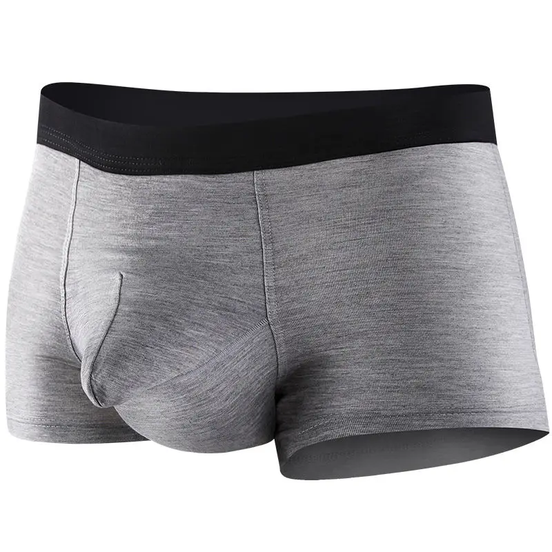 3-Pack Men's Underwear Men's Boxer Shorts Bullet-Type Separation U Pouch Modal Mid-Waist Boxer Shorts Mens Sexy Underwear 2022