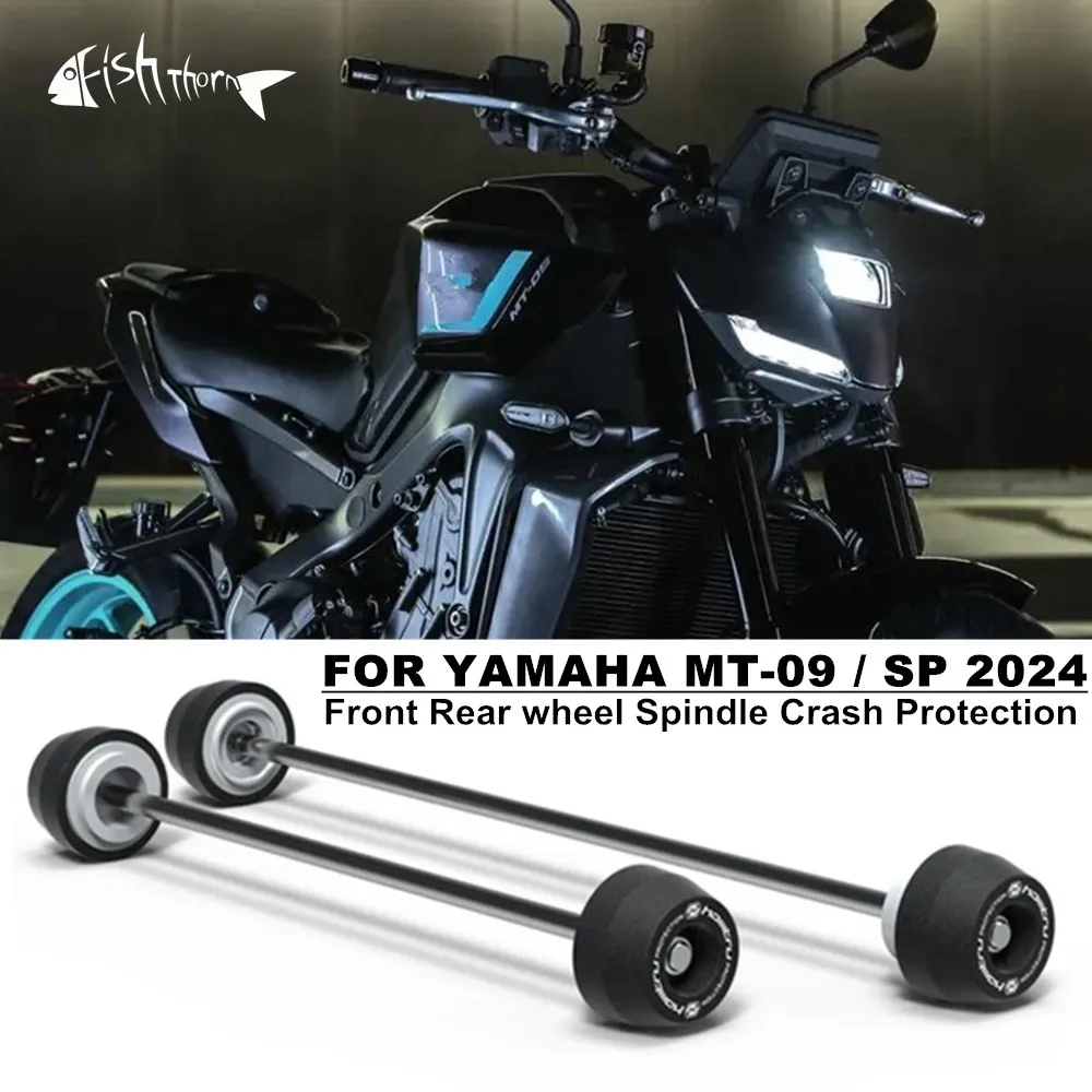 

Новинка 2024, для Yamaha MT-09 SP MT09 FZ-09 2024, мотоциклетная Передняя и задняя оси, слайдеры вилки, защита колес